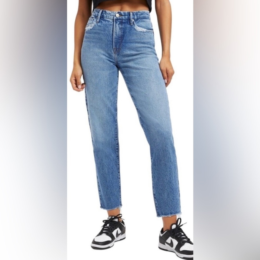 Good American Women’s‎ 8/29 Straight Crop Denim Jeans